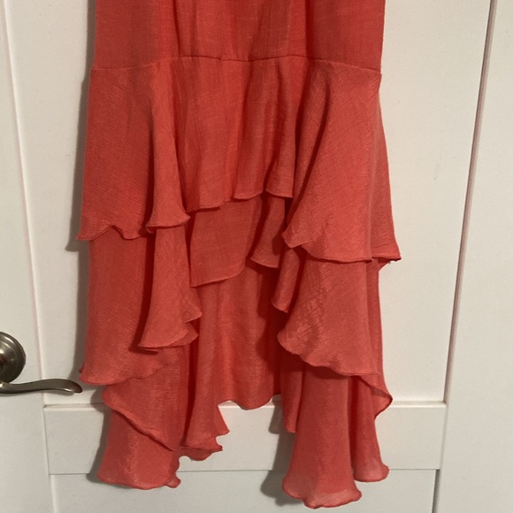 New Poetry Coral Strapless Dress w/Belt SZ MED - Picture 2 of 9